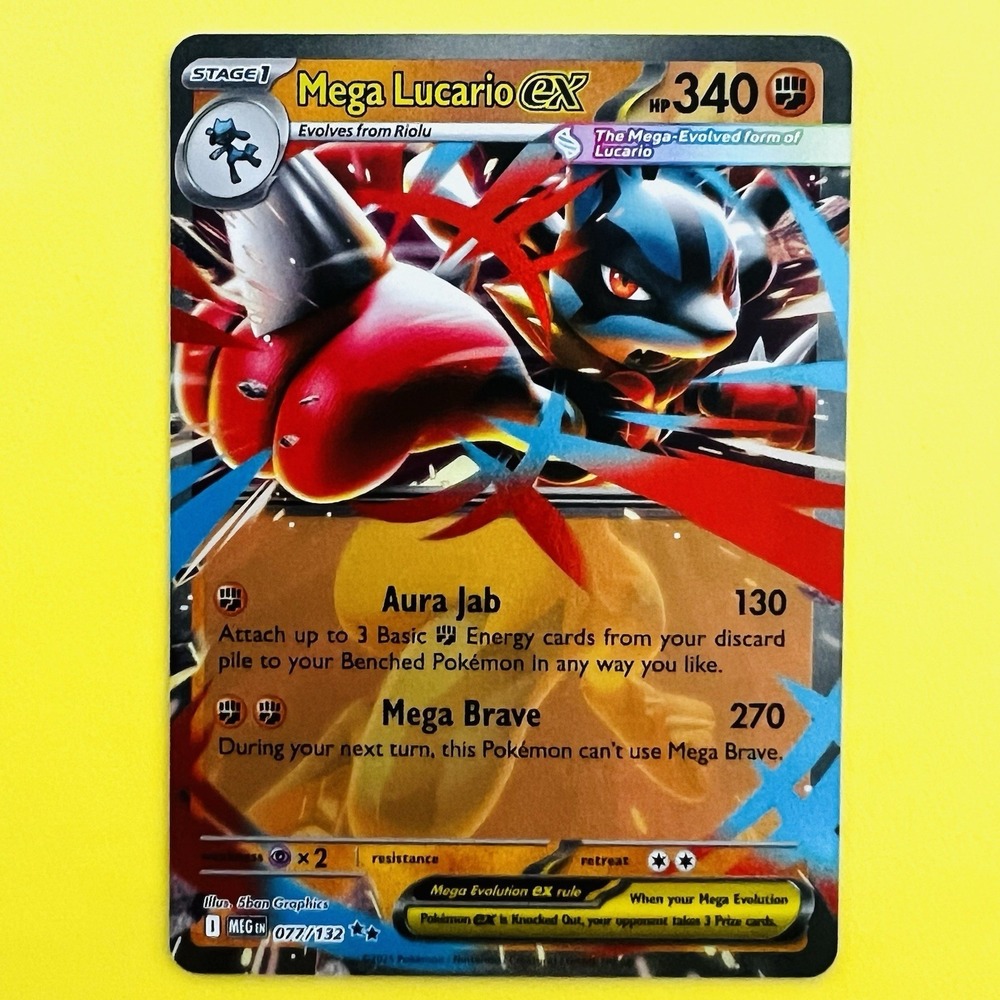 Mega Lucario ex 077/132 -‎ Pokemon Mega Evolution Double Rare Holo Foil NM